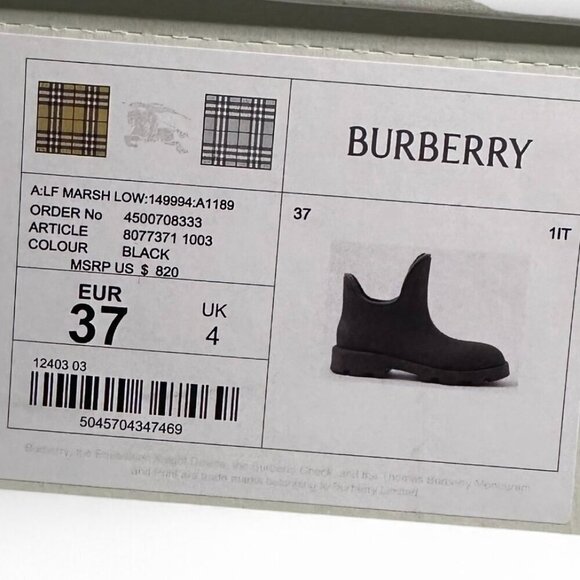 Burberry Women's Ray Rubber Ankle Boots sz 37 EU. NEW IN BOX - Picture 6 of 13